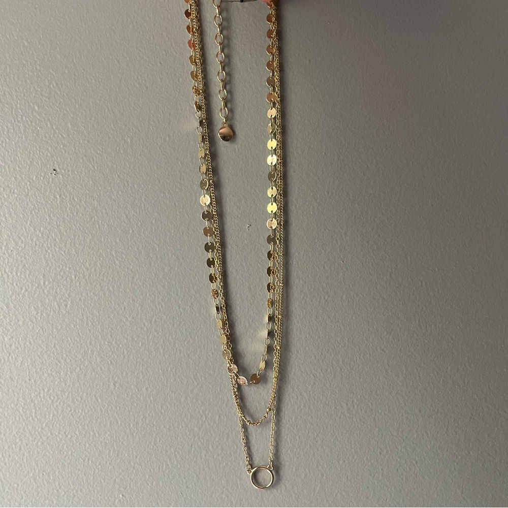 Gold layered necklace